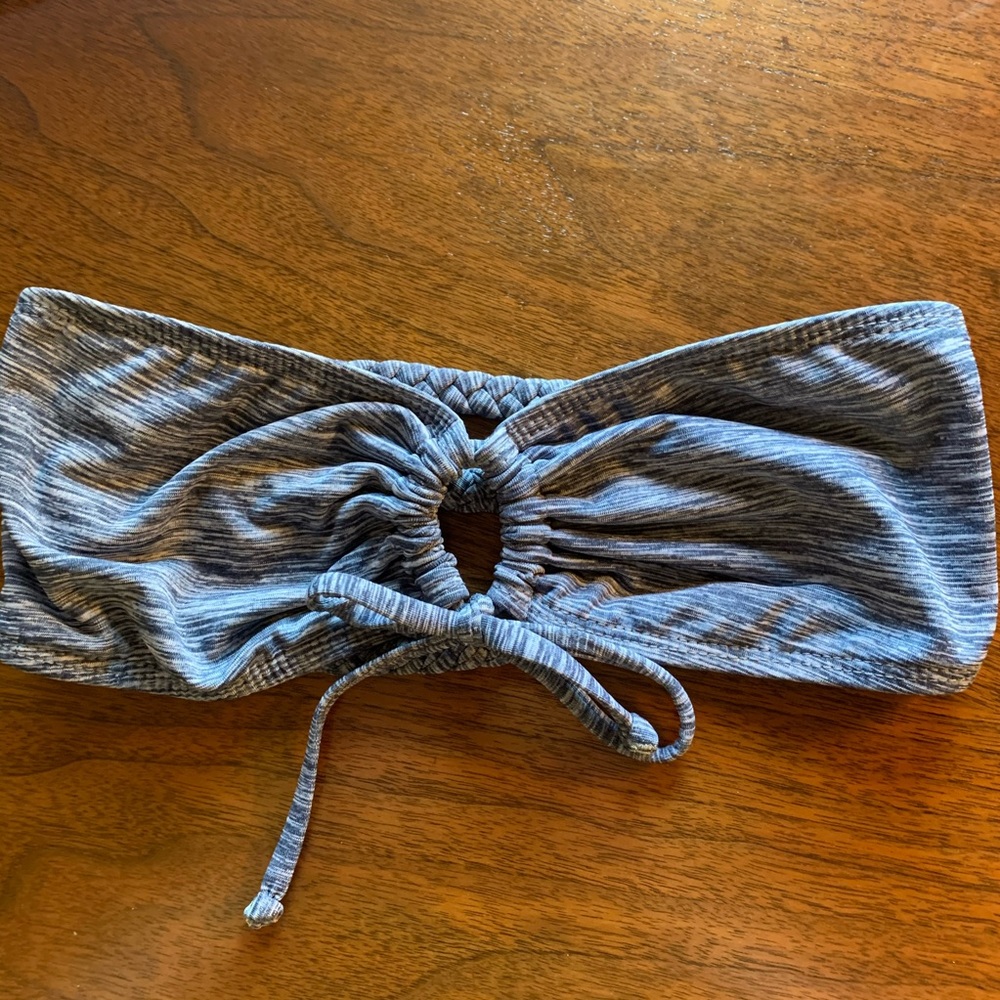 Tyler Rose Tie Front Braided Bandeau Bikini Top